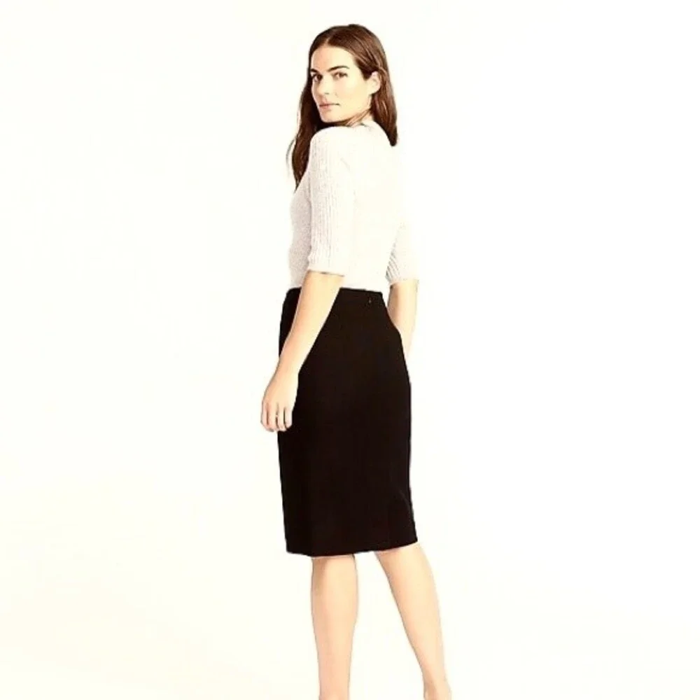 J. Crew No. 2 Pencil Wool Skirt in Black 2